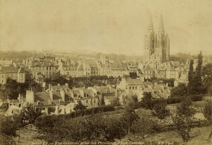 France Normandie Saint Lo panorama Eglise ancienne Photo Neurdein 1890