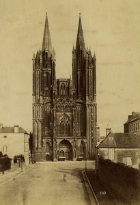 France Normandy Coutances church old Photo Neurdein 1890