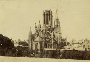 France Normandy Coutances Cathedral old Photo Neurdein 1890