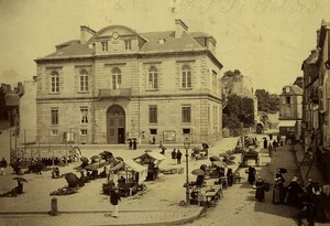 France Normandy Avranches City Hall Market Place old Photo Neurdein 1890