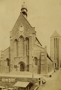 France Normandy Manche Mortain church old Photo Neurdein 1890