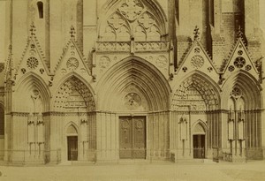 France Normandy Bayeux cathedral old Photo Neurdein 1890