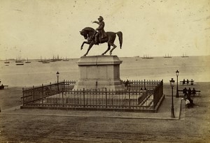 France Normandy Cherbourg Napoleon Statue old Photo Neurdein 1890