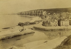 France Normandy Saint Valery en Caux panorama Cliffs old Photo Neurdein 1890