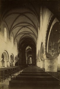 France Normandy Etretat church interior old Photo Neurdein 1890