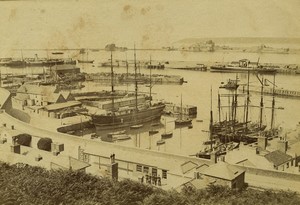 United Kingdom Jersey St Helier Harbor old Photo Neurdein 1890
