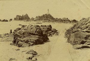 United Kingdom Jersey Lighthouse old Photo Neurdein 1890