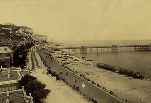 United Kingdom Jersey panorama Beach Huts old Photo Neurdein 1890