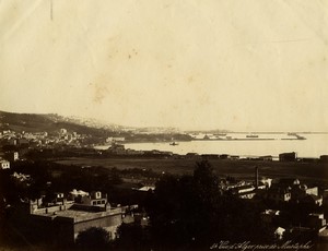 Algeria Algiers panorama from Mustapha old Photo Geiser 1890