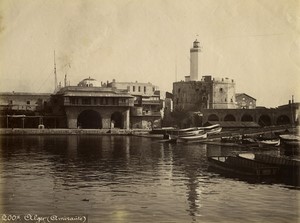 Algeria Algiers Admiralty old Photo Geiser 1890