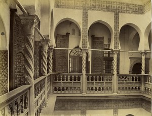 Algeria Algiers Gallery of Moorish House old Photo Neurdein 1890