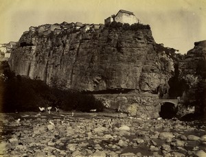 Algeria Constantine Sidi Rached bridge Rocher of Martyrs old Photo Neurdein 1890