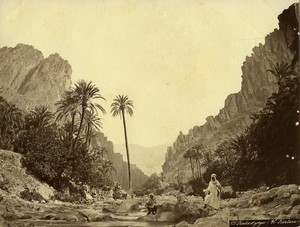 Algeria El Kantara panorama River Gorges old Photo Geiser 1890
