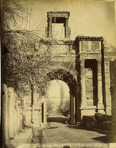 Algerie Tebessa porte de Caracalla ancienne Photo Garrigues 1890