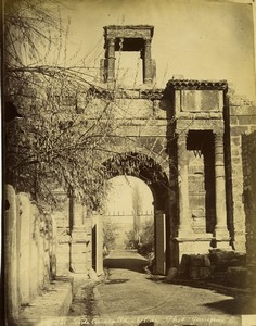 Algeria Tebessa door of Caracalla old Photo Garrigues 1890