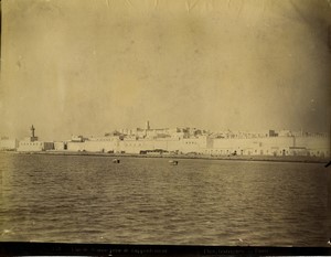 Tunisia Tunis panorama from Pontoon old Photo Garrigues 1890