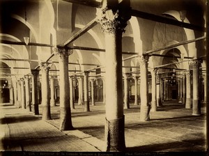 Tunisia Kairouan interior of the Great Mosque old Photo Garrigues 1890