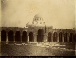 Tunisia Kairouan court of the Great Mosque old Photo Garrigues 1890