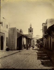 Tunisia Tunis Sidi Mahres Street old Photo Garrigues 1890