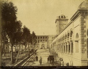 Tunisie Tunis place de la Kasbah ancienne Photo Garrigues 1890