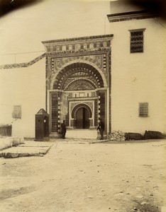 Tunisia Sousse door of Kasbah old Photo Garrigues? 1890