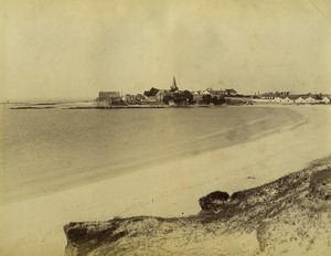 France Bretagne Larmor depuis la plage de Toulhars ancienne Photo 1890