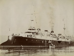 France Le Havre War Ship military marine old Photo 1890