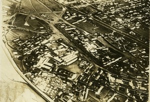 China WWII aerial view of Cheng Teh aviation old Photo 1944