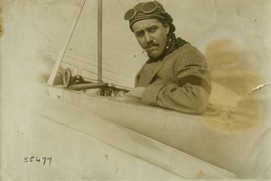 France aviation Leon Morane dans son Monoplan ancienne Photo 1911
