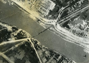Vietnam War aviation Bombing of a bridge near Hanoi old Photo 1967