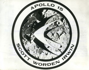 USA aviation Apollo 15 official emblem old Photo 1971