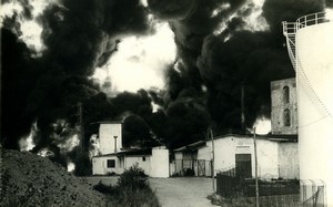 Italy Trieste Black September explosion of the Oil Pipeline old Photo 1972