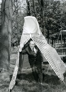 France Outdoor fair  Beach shelter bag old Photo 1961