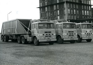 France English ERF trucks for Jordan transit through Le Havre old Photo 1969