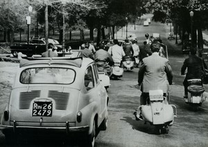 Italy Roma paparazzi chasing Princess Soraya old Photo 1959