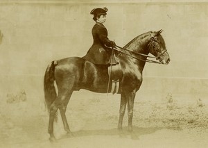 France Paris squire Elvira Guerra on Horse old Photo Delton 1875