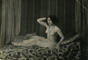 France Erotic female study Risque old Photo 1920 #1