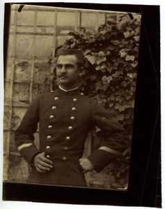 France military man portrait Moustache old Photo 1880 #2