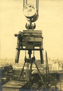 France? Engineering Crane? Looks like Robot Scarecrow old Photo 1930