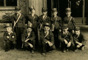 France group of children in costume Postman? old Photo 1950