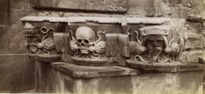 France Marseille Chateau Borely architecture detail skull old Photo 1890