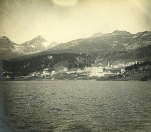 Switzerland Grisons St. Moritz general view Old amateur snapshot Photo 1900 #1