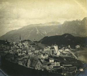 Switzerland Grisons St. Moritz general view Old amateur snapshot Photo 1900 #2