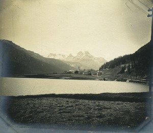 Switzerland Grisons Lake Silvaplana Old amateur snapshot Photo 1900
