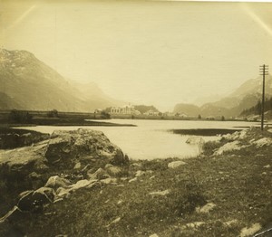 Switzerland Lake near St Moritz or Silvaplana? Old amateur snapshot Photo 1900#3