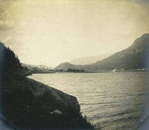 Switzerland Lake near St Moritz or Silvaplana? Old amateur snapshot Photo 1900#5