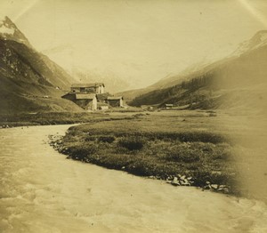 Switzerland River near St Moritz Silvaplana? Old amateur snapshot Photo 1900 #1