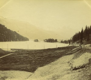 Switzerland Lake near St Moritz or Silvaplana? Old amateur snapshot Photo 1900#6