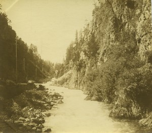 Switzerland River near St Moritz Silvaplana? Old amateur snapshot Photo 1900 #2