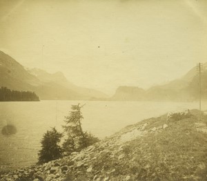 Switzerland Lake near St Moritz or Silvaplana? Old amateur snapshot Photo 1900#8